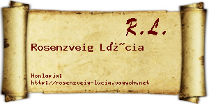 Rosenzveig Lúcia névjegykártya